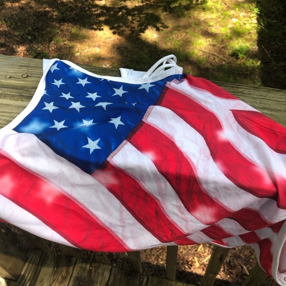 America flag swimsuit/Bathing suit Xl - Picture 1 of 6
